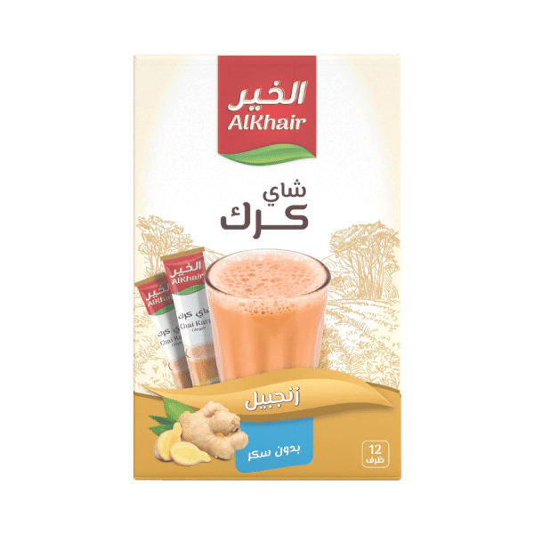 شاي كرك بخلاصة الزنجبيل بدون سكر من الخير ، 12 ظرف من عال الكيف