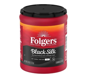 قهوة فولجرز بلاك سيلك مطحونة محمصة داكنة ، 272 جرام