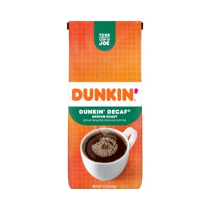 قهوة دانكن ديكاف مطحونة متوسطة التحميص منزوعة الكافيين ، 340 جرام من عال الكيف