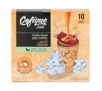 قهوة كوفيك مثلجة بنكهة كراميل ، 10 أظرف