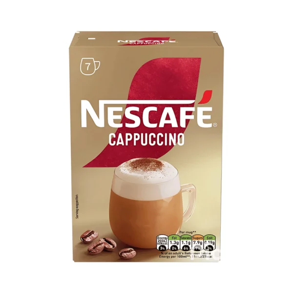 نسكافيه قهوة كابتشينو سريعة التحضير ، 7 أظرف 108.50 جرام من عال الكيف