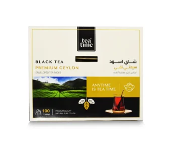 شاي تي تايم اسود سيلاني نقي مغلفة أظرف 100 كيس