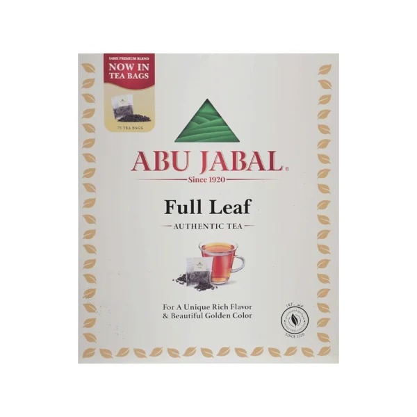 شاي ابو جبل أوراق الشاي الكاملة ، 75 كيس