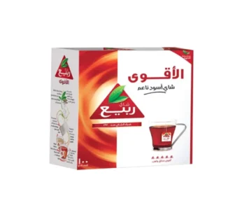 شاي ربيع الاقوى اسود ناعم ، 100 كيس