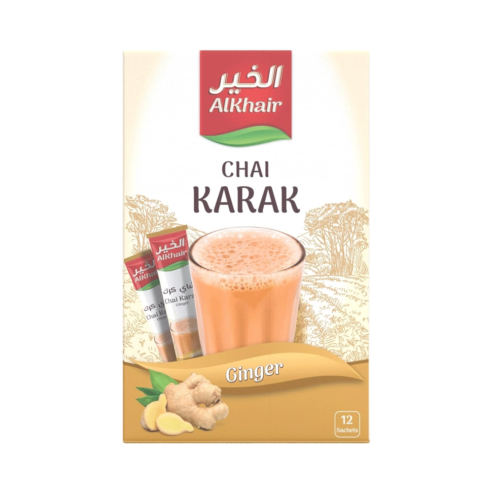 شاي كرك بخلاصة الزنجبيل من الخير 12 ظرف من عال الكيف