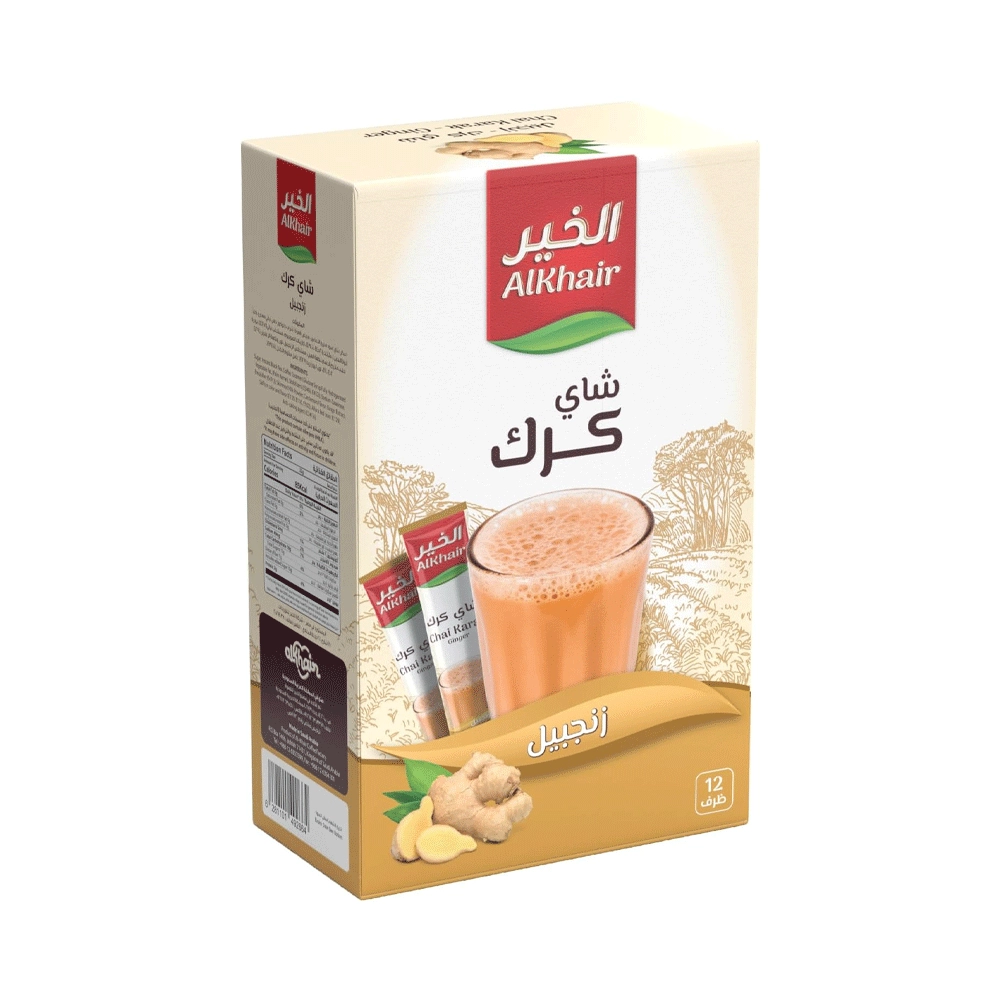 شاي كرك بخلاصة الزنجبيل من الخير 12 ظرف من عال الكيف