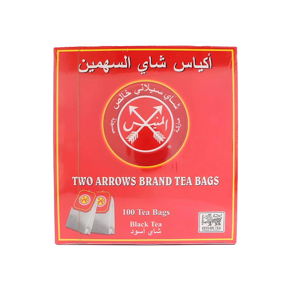 شاي السهمين المنيس اسود سيلاني ، 100 كيس من عال الكيف