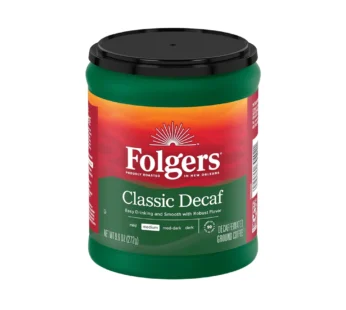 قهوة فولجرز كلاسيك منزوعة الكافيين مطحونة متوسطة التحميص ، 272 جرام