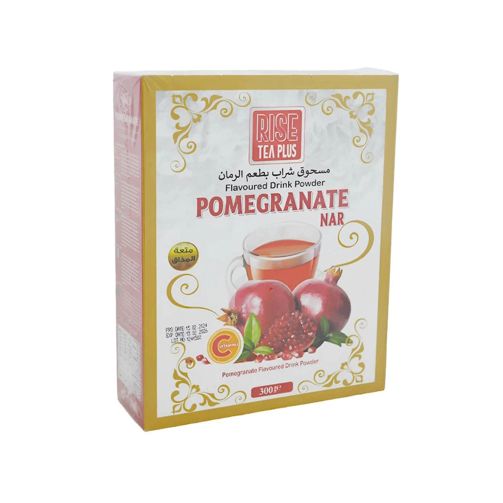 مسحوق شراب بطعم الرمان من رايز بلس ، 300 جرام من عال الكيف