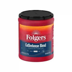 قهوة فولجرز كوفي هاوس بليند مطحونة تحميص وسط داكن ، 272 جرام من عال الكيف