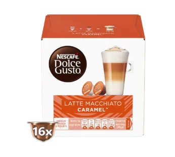 نسكافيه دولتشي غوستو لاتيه ماكياتو كراميل ، 16 كبسولة