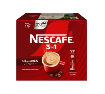 قهوة نسكافيه 3 في 1 كلاسيك سلس وغني ، 24 ظرف