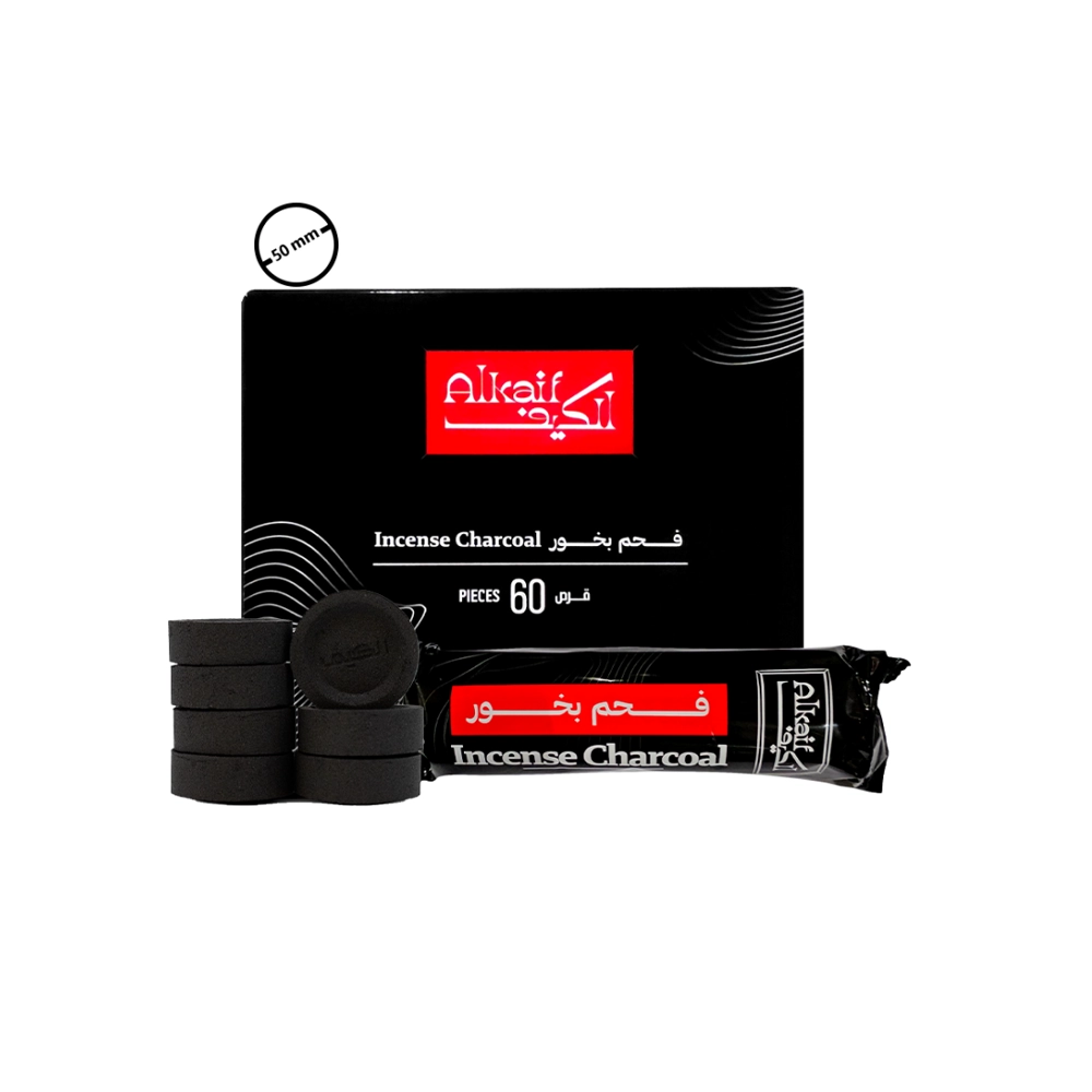 فحم بخور الكيف حجم كبير ، 60 قرص من عال الكيف