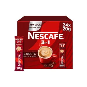 قهوة نسكافيه 3 في 1 كلاسيك سلس وغني ، 24 ظرف من عال الكيف