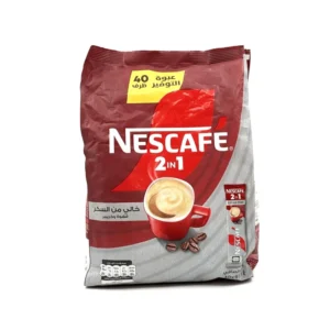 نسكافيه 1×2 قهوة وكريمر خالي من السكر ، 40 ظرف من عال الكيف