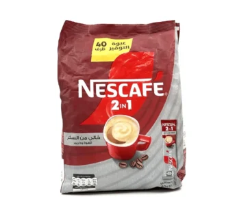 نسكافيه 1×2 قهوة وكريمر خالي من السكر ، 40 ظرف
