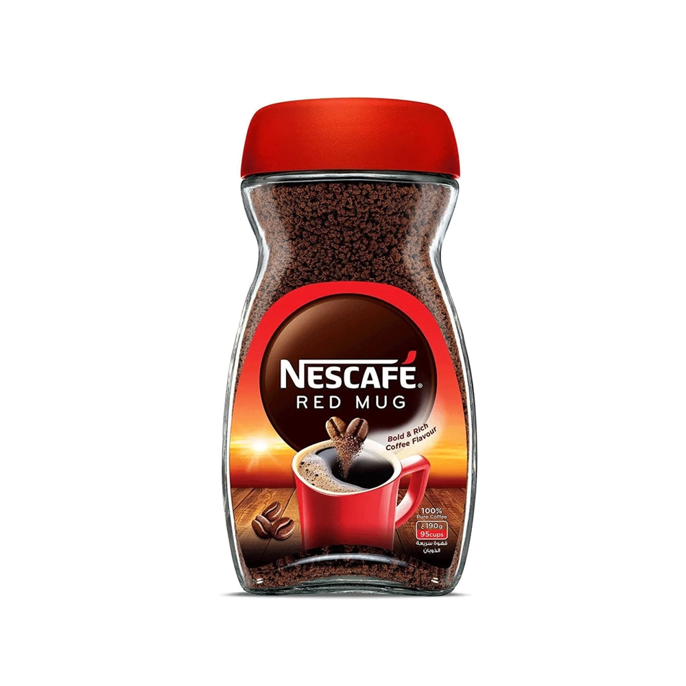 نسكافيه ريد مج قهوة سريعة الذوبان ، 190 جرام من عال الكيف