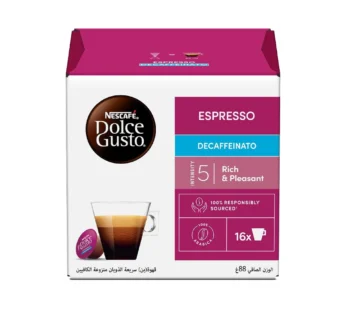 نسكافيه دولتشي غوستو اسبريسو ديكافيناتو منزوعة الكافيين ، 16 كبسولة