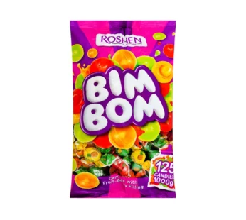 حلوى بيم بوم بنكهة الفواكة والتوت من روشن 125 قطعة ، 1 كيلو