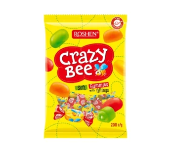 حلوى جيلي كريزي بي بحشوة الفواكة من روشن ، 200 جرام