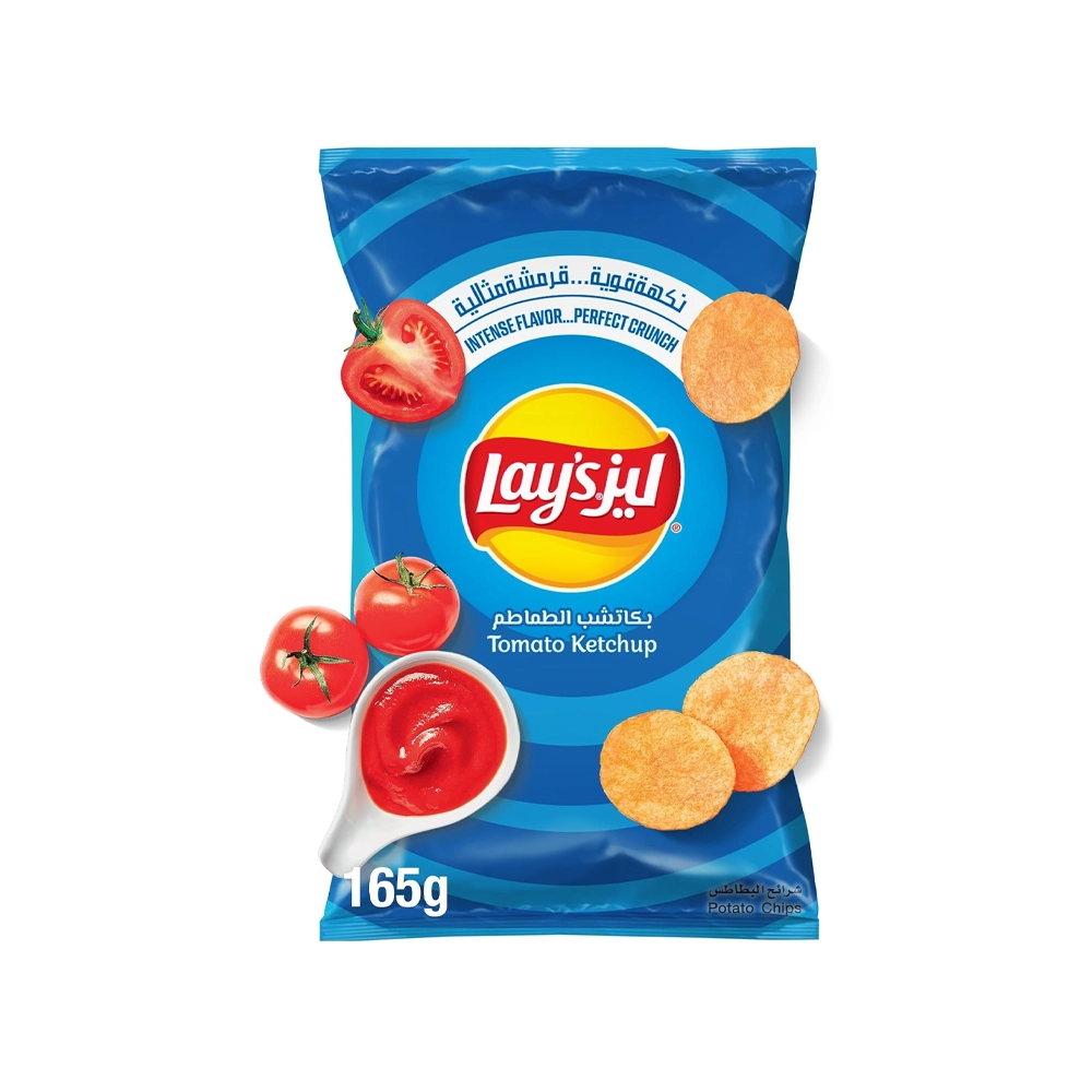 بطاطس ليز بكاتشب الطماطم ، 165 جرام من عال الكيف