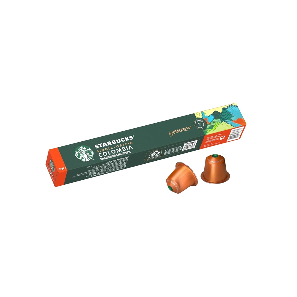 كبسولات ستاربكس كولومبيا من نسبريسو ، 10 كبسولات من عال الكيف