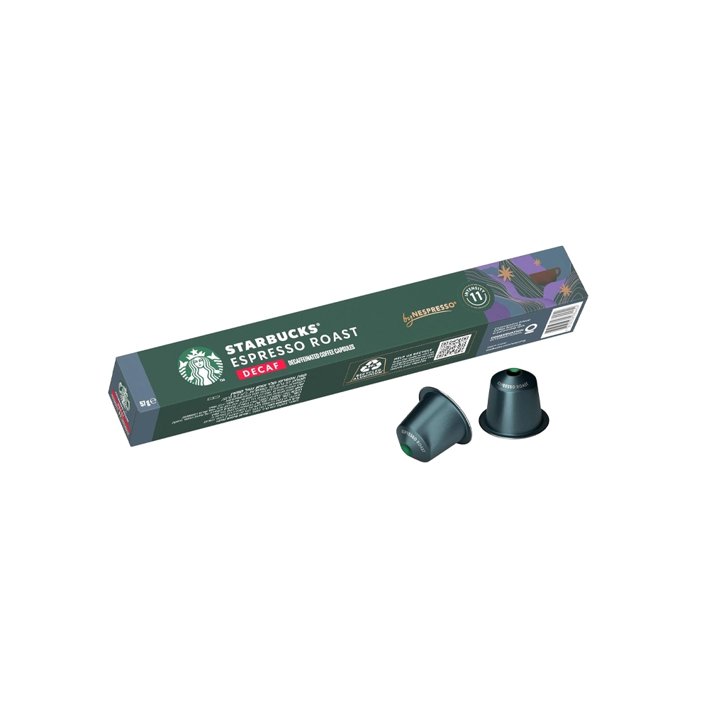 كبسولات ستاربكس اسبريسو روست ديكاف منزوعة الكافيين ، 10 كبسولات ، 57 جرام من عال الكيف