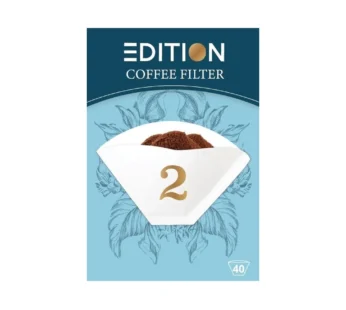 فلاتر قهوة اديشن الاصلية مقاس 2 ، 40 فلتر